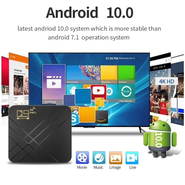 D9 PRO TV-boksi Set Top Box EU-pistoke