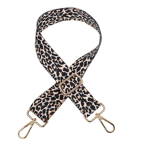 Axelremsväska med leopardmönster, justerbar axelremslängd 80-140 cm (bredd: 3,8 cm)