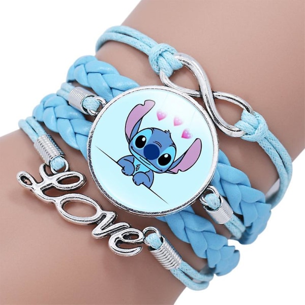 Anime figurlegetøj Lilo & Stitch Armbånd Kawaii print Sødt Håndled Barn Julefest Gave One Piece 20001901-25mm