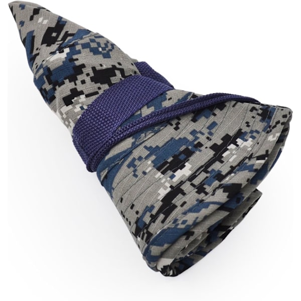 Blå Camouflage Kasket, Bredskygget Solhat til Udendørs Brug, Klassisk Kamp