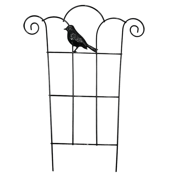 Metallisk espalier, holdbart, rustfrit, til have, baghave, terrasse, balkon, blomsterholder, sommerfugl - 2