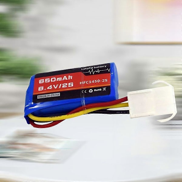 6.4V 2S 650mAh Li Batteri/ EL4.5-3P Hunn P-TIL-R for RC Lastebil Bil Speedbåt [db] A-Battery