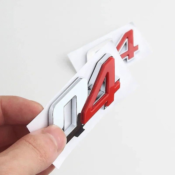 HK 3D ABS Q4 Kirjaimet Takaluukun Emblem Badge Tarrat Auton Muotoilutarvikkeet Maserati Ghibli SQ2 SQ4 Levante Sport -malleille Silver