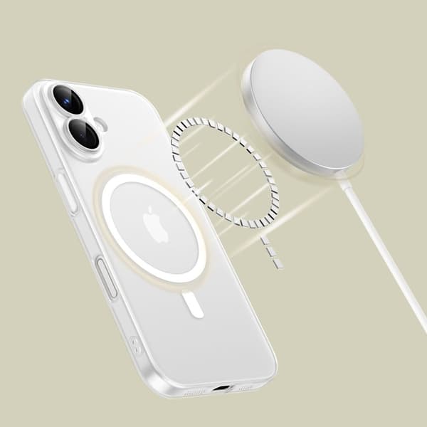 Tech-Protect iPhone 16 Deksel MagSafe MagSlim Matt Hvit 50