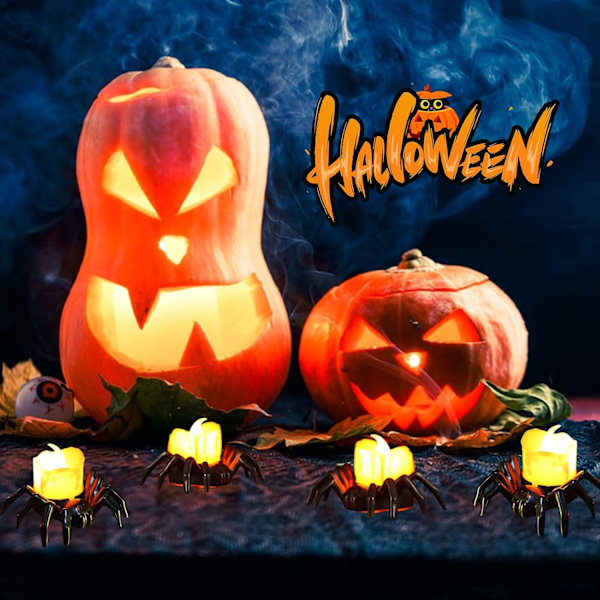Halloween-Hämähäkkilyhty LED-Valo Elektroninen Valoisa Tunnelma Koriste Prop Deko