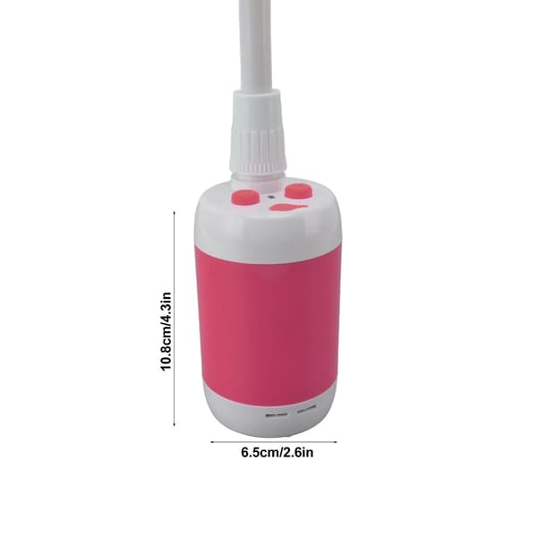 Bärbart Duschset ABS Rostfritt Stål PVC 3 Hastigheter Elektrisk Batteridriven Camping Duschpump För Utomhusbruk Rosa