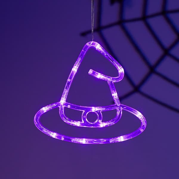 Halloween LED sugekopplys, gresskar spøkelse edderkoppnett vindusdekorasjon til fest Pumpkin