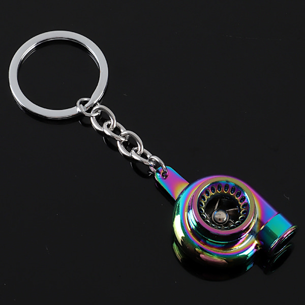 2 st Mini Turbo Nyckelring Snurrande Turbin Nyckelring Bronze