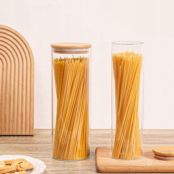 Glassbeholder for spagetti, sett med 3, 2000 ml clear