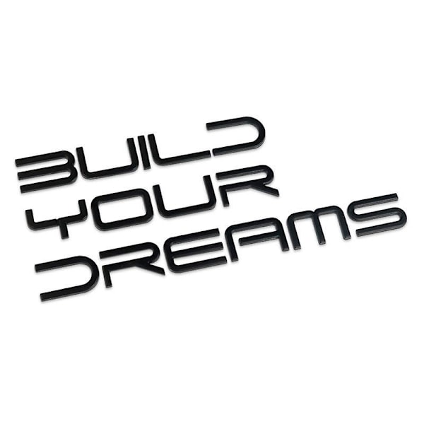 3D Metallinen Rakenna Unelmasi Kirjainembleemi Takaluukun Nimikilpi Tarra Byd Seal Atto 3 4 Han Song Yuan Qin Tang T3 F3 Black
