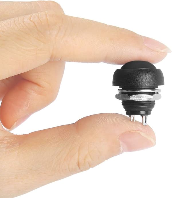10 stk. 12 mm Momentan Vanntett Trykknapp Mini Trykknappbryter