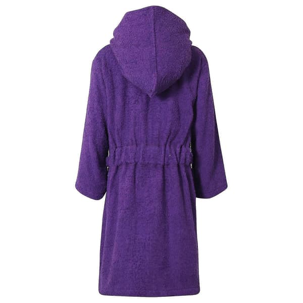Badehåndkle med hette til barn, 100 % bomullsfrotté badekåpe for gutter og jenter Purple 7-8 Years