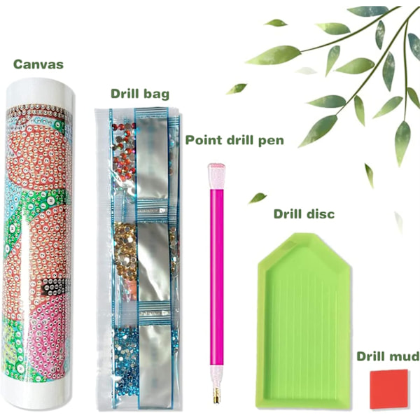 (30 × 40 cm, Blomma I) DIY Diamantmålning, Blommor 5d Diamant P