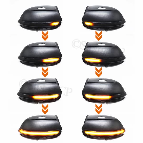 LED Dynamiska Blinkers för VW Passat B7 CC Scirocco MK3 Jetta MK6 EOS Beetle R Sidobackspegel Blinkers Vänster och Höger