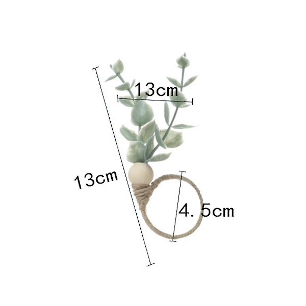 Servietringe 12 Rustikke Eukalyptus Træ Servietringe Boho Blad Træperle Landlig Servietring Hol