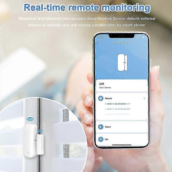 Tuya Smart ZigBee WiFi Dørsensor Trådløs Magnetisk Dør Vindue Åben Lukket Det