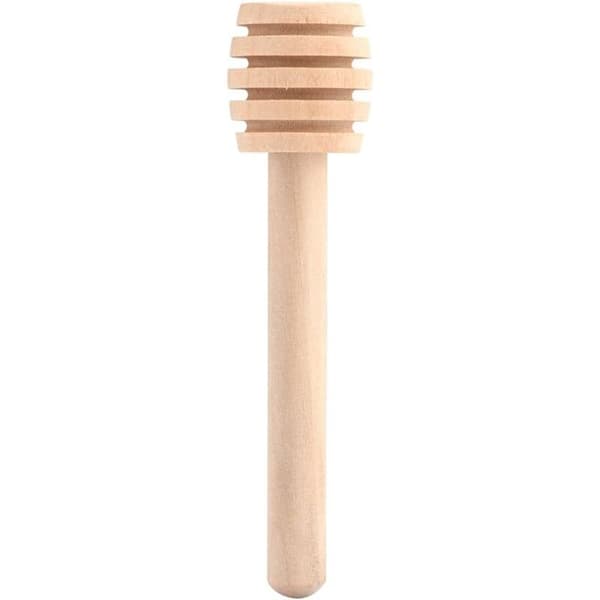 50 x honningskeer. Mini træ syltetøj honningkrukker. Dispenseringsrører. til honning. sirup. melasse (Mini 8 cm){F3}
