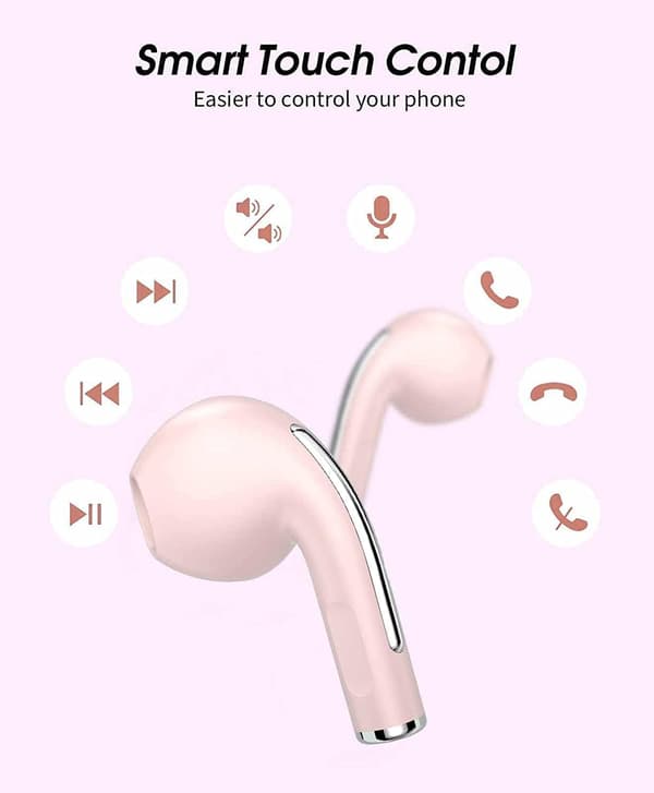 Bluetooth 5.0 in-ear hörlurar, trådlösa hörlurar med mi