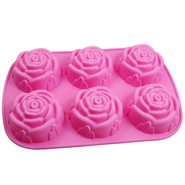 pc Silikonform - Rose (tilfeldig farge)