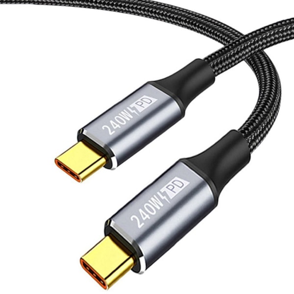 USB C -pikalatauskaapeli, tyyppi-C, datakaapeli, MUSTA, 0,5 m, musta Black 0.5m