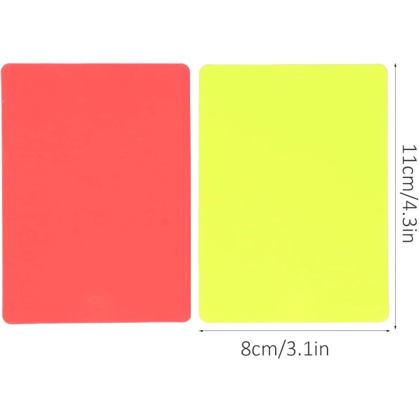 5 sett med røde og gule kort for fotball, sportsfotballdommer, fotball advarsel- og utvisningskortsett for fotballkampdommerverktøy