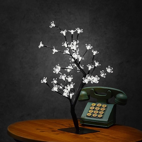 Kirsebærblomst Bonsai Træ Lampe, 45cm LED Lampe Træ Jul