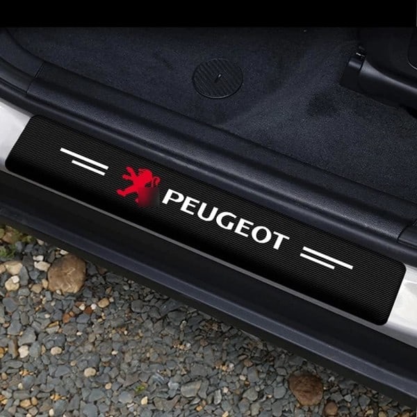 4 kpl auton kynnyslistat hiilikuitu, hiilikuituiset kynnyslistat, Peugeot 107 108 206 207 308 307 508 3008 -malleihin, auton muotoilutarvikkeet kynnyslistoihin