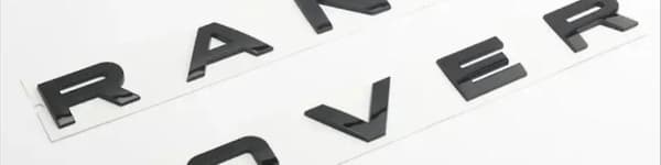 Bogstaver til Range Rover Rover Emblem Ranger Blank Sort