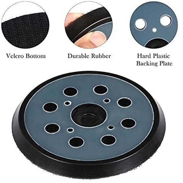 2 stk. 125 mm slibeplader 8-huls slibeskive slibeskive tilbehør med Dwe6423/6423k Dwe6421/6421k null ingen