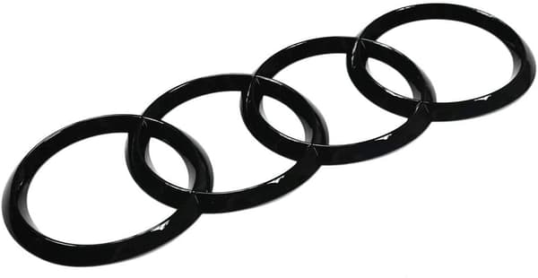 Audi Ringe Black Edition Emblem Blackline Logo Sort 27,3 cm