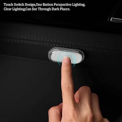 2 stk. LED Bil Interiørlys, 7 Farger Bil Interiør Ambient Belysning, USB Oppladbar Bil Interiør Leselys