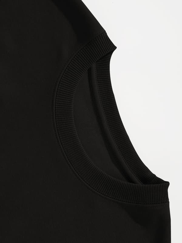 THINGER STRANGS grafisk sweatshirt med rund hals til mænd Black M