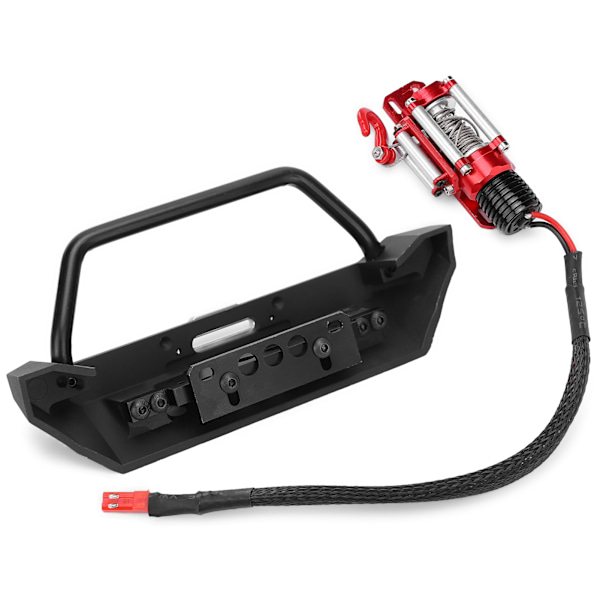 Främre Stötfångare Manuell Vinsch Uppgraderingskit Tillbehör Passar för TRX4/SCX10 1/10 RC Crawler Bil