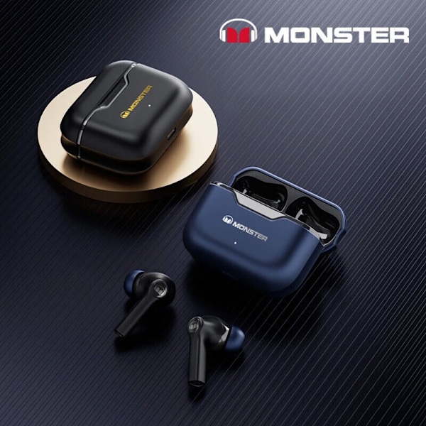 MONSTER XKT02: Trådlösa Bluetooth-hörlurar med toppljud black
