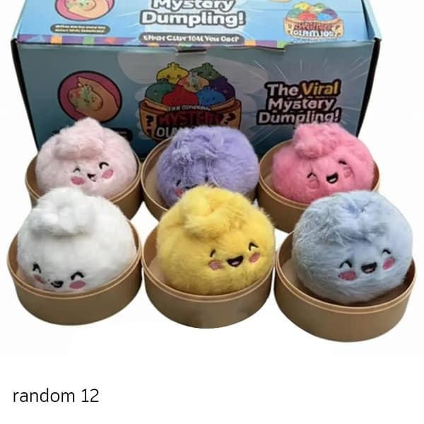 Stresslindrende Dumpling Serie Blind Box Sød Fluffy Dumpling Tøjdyr, Dekompression Fidget Legetøj Tilfældig Blød Plys Gave 12pcs