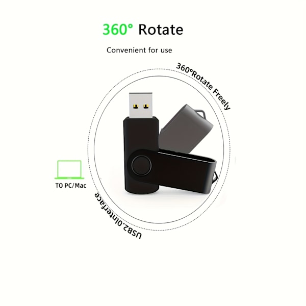 Suurikapasiteettinen USB2.0 Metallinen Muistitikku U-levy 8G, 16G, 2TB, 64G, 128G, 256G, 1TB,