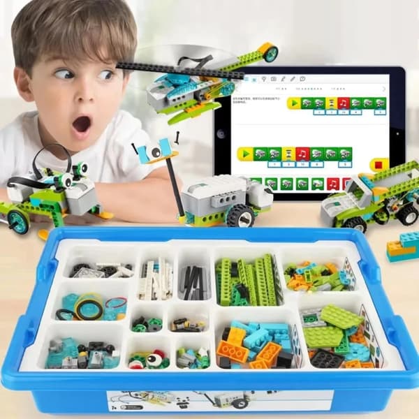We.Do 2.0 Core Set Programmeringsrobot 45300 Elektroniska Byggstenar DIY Högteknologiska Pedagogiska Leksaker Barnpresent 1 Set with box