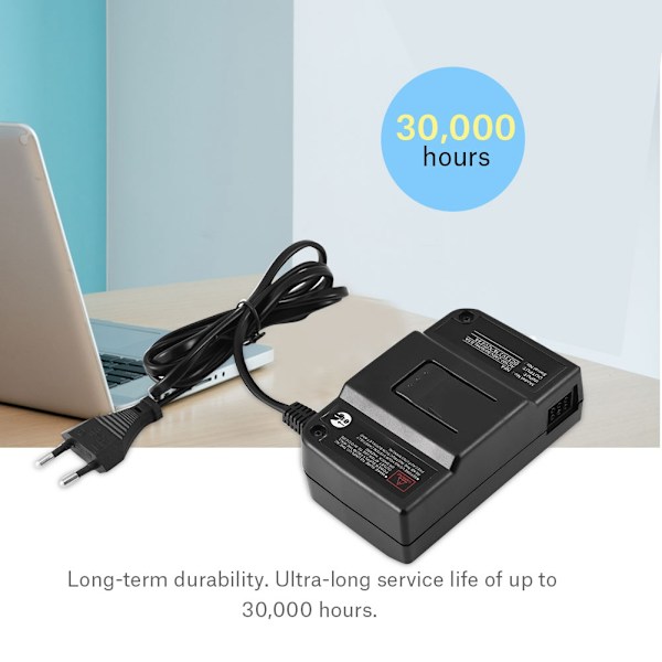 Ersättningsströmadapter AC-adapter Hög Effektivitet Säkerhetsskydd för Nintendo 64 N64 EU