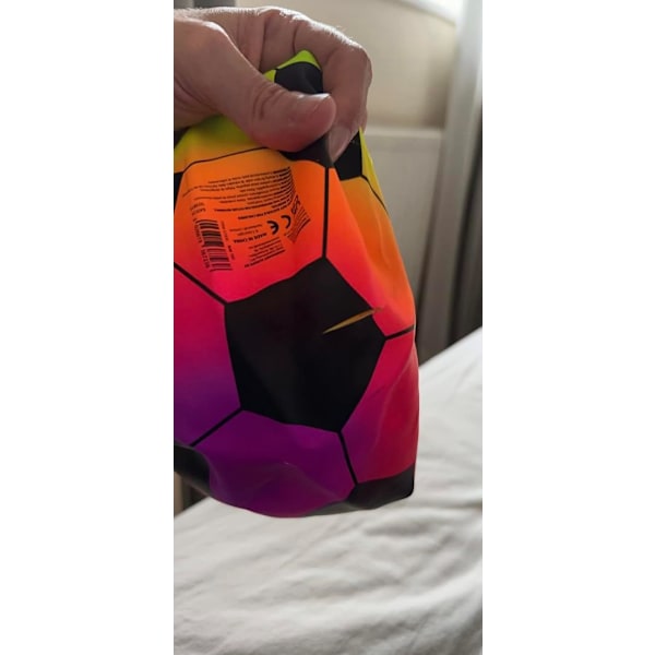 Fotboll Regnbåge Soccer PVC Flerfärgad Design Boll Sport Utomhus Pool Strand Lekplats Trädgårdsspel Barn Pojkar Flickor Leksak