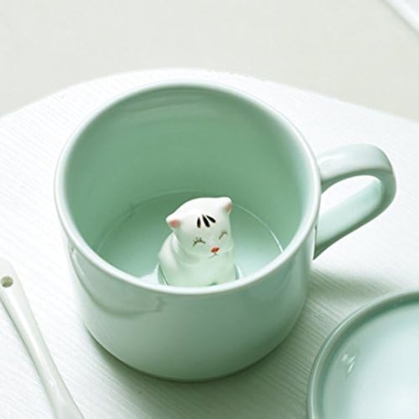Kaffe Melk Te Keramiske Krus 3D Dyr Morgenkopp Beste Gave til Morgen Drikke Bryllup Bursdager Gaver til Kvinner Farsdag Mor