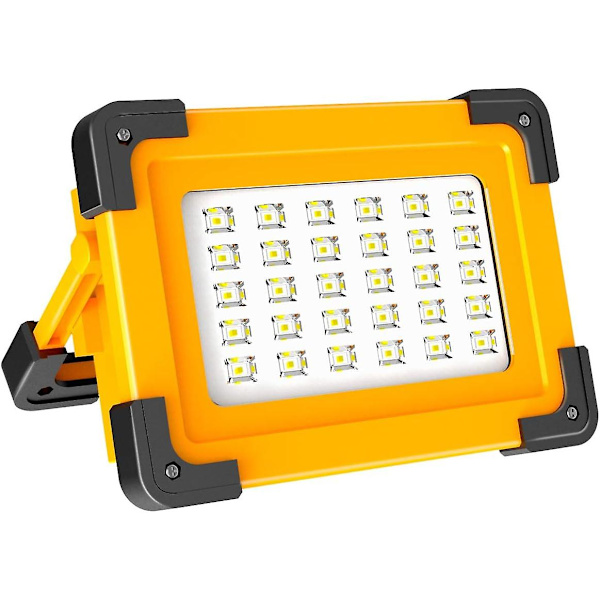 Ladattava LED-rakennusvalaisin 60W Ladattava LED-lamppu 3 Kirkkaustilaa Työvalaisin 6600mAh Akulla Retkeilyyn DIY