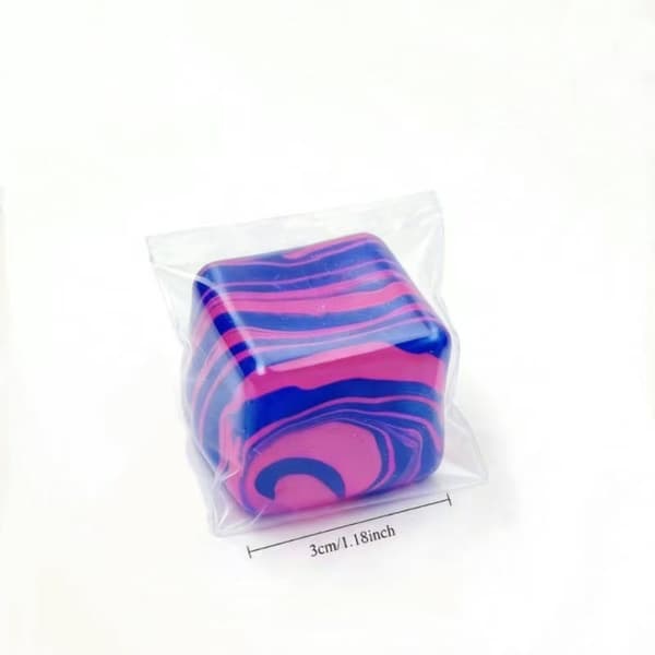 Isbit Squishy Legetøj – Gennemsigtig Sensorisk Stressbold til Børn Large - 4cm Purple-purple