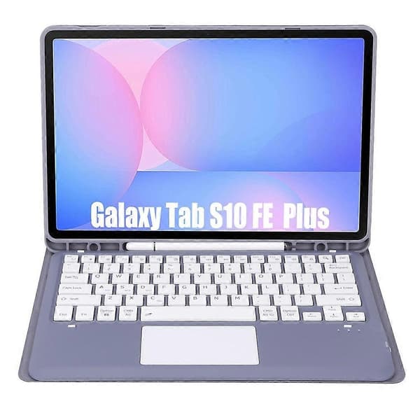 Bluetooth-tangentbord kompatibelt med Galaxy Tab S10 FE+ - Perfekt Lila - Max Purple
