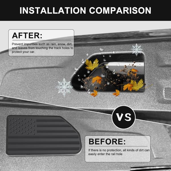 Sängskena Stake Pocket Protector för GMC Chevy Silverado/GMC Sierra 1500 m.fl., Lastbilsflagg Baksida Hålpluggar Sängskena Hålpluggar Skydd (2 st)
