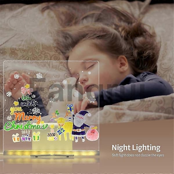 Til Led Lysende Tegnebræt Legetøj 20x20cm