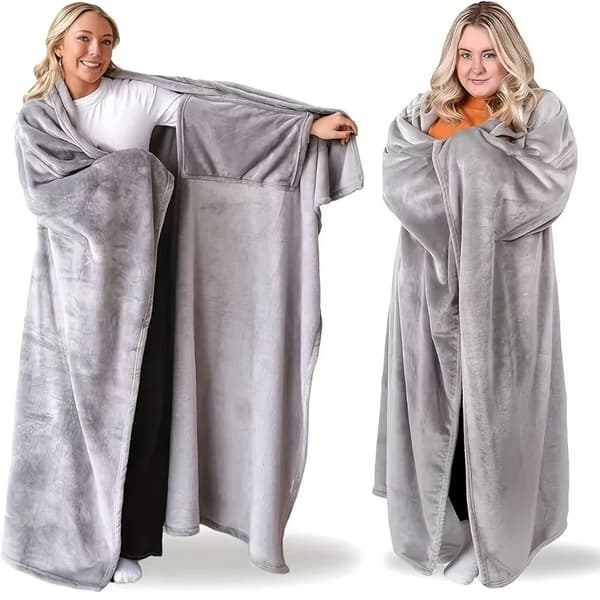 Koselig flanell vinterteppe, varmt sofateppe, mykt, tykt fritidsteppe vinter Light Grey 69.69x60.63in