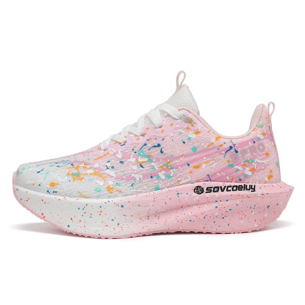 Kvinders Gradient Carbon Plade Stødabsorberende Løbesneakers Åndbare Lette Skridsikre Træningssko 305-pink 41
