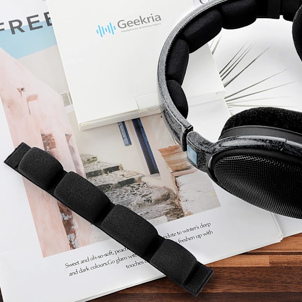 Tyg Huvudbandsdyna Kompatibel med Sennheiser HD600, HD580, HD650, HD660 S Hörlurar Ersättningshuvudband/Huvudbandsdyna (Svart)