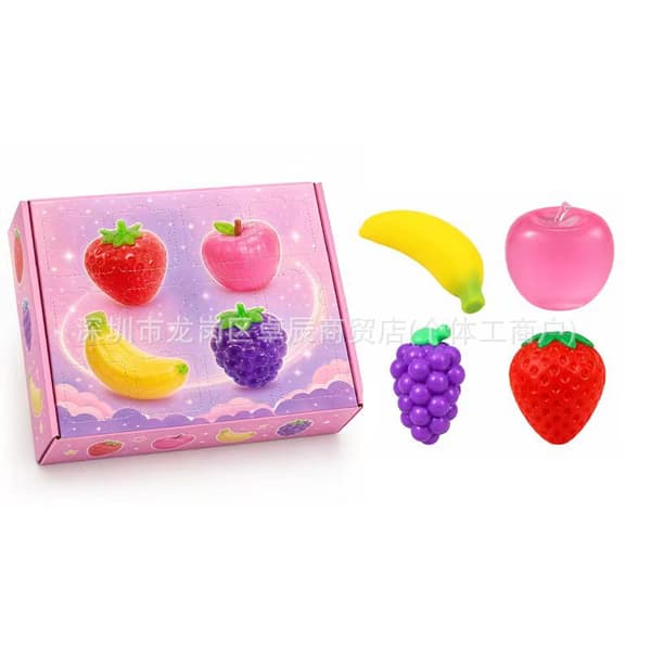Emosjonell Støtte Julekalender 2026, 3D PVC Stresslindrende Adventskalender E