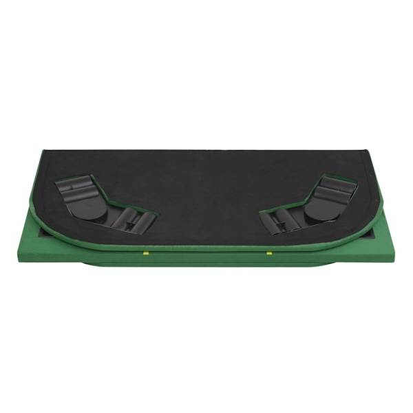 vidaXL Hopfällbar Pokerbordsyta 8 Spelare Rektangulär 4-sidig Grön Green Green